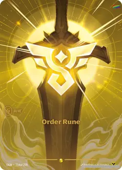 Order Rune (Alternate Art) [OGN - 214a/298] - NM [Foil] TCG Riftbound - Image 1
