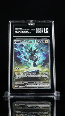 TAG 10 Zekrom EX SIR - 2025 Pokemon Scarlet & Violet Black Bolt 166/086 - Image 1