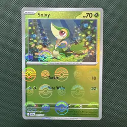 Snivy Pokeball Reverse Holo Black Bolt 001/086 English Pokemon TCG Card NM - Image 1