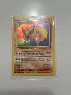Pokemon Card Flareon 3/64 Holo Rare Jungle No Symbol Misprint Error 1999 - Image 1