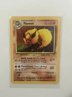 Pokemon Card Flareon 3/64 Holo Rare Jungle No Symbol Misprint Error 1999 - Image 2