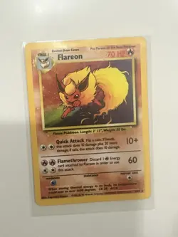 Pokemon Card Flareon 3/64 Holo Rare Jungle No Symbol Misprint Error 1999 - Image 4