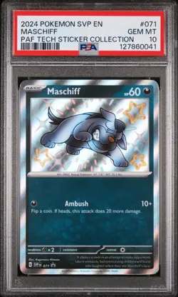 2024 POKEMON SVP EN-SV BLACK STAR PROMO #071 MASCHIFF PSA 10 - Image 1