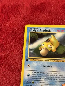 1st edition Misty's Psyduck 054/132 Gym Heroes Regular Wotc Pokemon Card Lp - Image 2