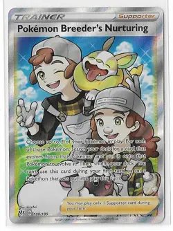 Pokemon TCG SWSH Darkness Ablaze - Pokemon Breeder's Nurturing 188/189 NM - Image 1