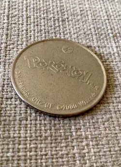 Pokemon 2000 Wizards Nintendo Pikachu Number 25 Metal Coin FREE SHIPPING - Image 2