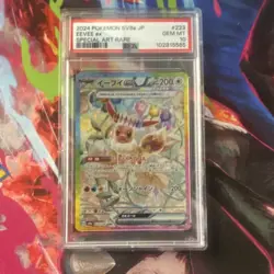 Pokemon Eevee ex 223/Sv8a Terastal Fest Special Art Rare Holo PSA 10 JP 2024 - Image 1