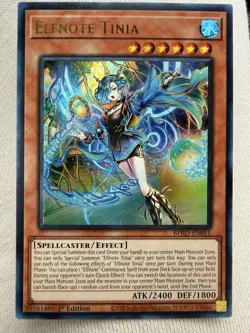 Yugioh! 1x Elfnote Tinia BPRO-EN011 Ultra Rare 1st Ed NM In Hand - Image 1