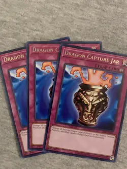 X3 TCG Dragon Capture Jar LOB-EN045 Rare 25th Anniversary Edition NM X3 - Image 1