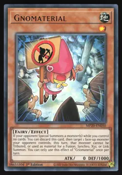 Gnomaterial - MP20-EN050 - Ultra Rare - 1st Edition Yugioh - Image 1