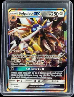 Solgaleo GX 89/149 Ultra Rare Holo Art Sun & Moon 2016 Pokemon TCG Near Mint NM - Image 1