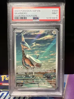 SKARMORY 209/191 PSA 9 2024 POKEMON SSP EN-SURGING SPARKS ILLUSTRATION RARE - Image 1
