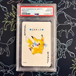 PSA 10 - Gold Poker Set 2000 Pikachu Joker Pokemon - Image 1