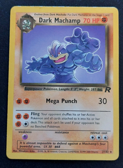 Pokemon TCG Dark Machamp 27/82 MP Team Rocket Unlimited WoTC - Image 1