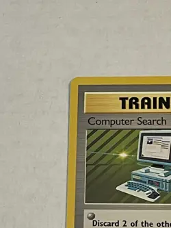VTG Pokemon TCG Computer Search 71/102 Base Set Non Holo Rare Unlimited WOTC LP - Image 4