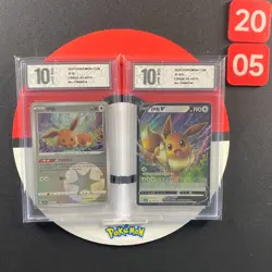 2pcs Pokemon Chinese card Eevee CBB2C 01 02/15 13/15 Grade10 - Image 1