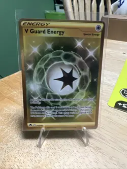 V Guard Energy Gold Special Energy 215/195 Silver Tempest NM Secret Rare Pokemon - Image 1
