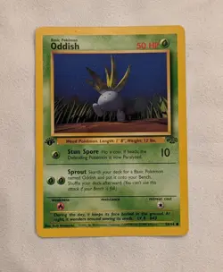Pokemon TCG - ODDISH - 1ST EDITION - 58/64 - WOTC - JUNGLE (1999) - LP/NM - Image 1