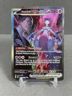 Pokemon TCG Destined Rivals Team Rockets Mewtwo EX 231/182 NM/M - Image 1