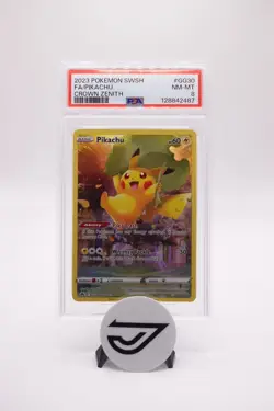 PSA 8 NM-MINT Pikachu Full Art Crown Zenith GG30 2023 Pokemon S&S - Image 1