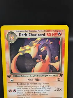 Pokemon Dark Charizard Holo Rare TCG 1st Edition 4/82 LP - Image 3