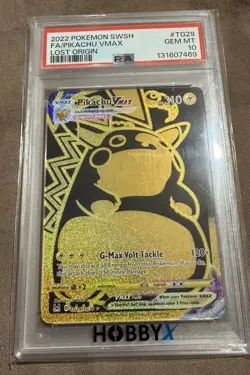 Pokemon TCG - PIKACHU VMAX - TG29/TG30 - Sword & Shield - Lost Origin - PSA10 - Image 1