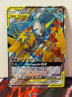 Pokemon TCG Sun Moon Hidden Fates Moltres Zapdos Articuno GX Tag Team 66/68 MINT - Image 2