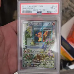 Pokemon Charmander Obsidian Flames PC ETB 044 Promo Holo PSA 8 - Image 1