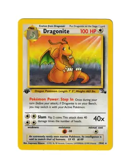 DRAGONITE 19/62 FOSSIL 1ST EDITION RARE NON HOLO - POKEMON TCG - Image 1