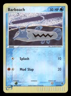 Moderately Played Barboach 51/97 Reverse Holo EX Dragon Common - Image 1