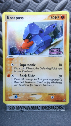 | Pokemon Nosepass 25/110 Holon Phantoms Stamped Reverse Holo Rare LP 🔥 | - Image 1