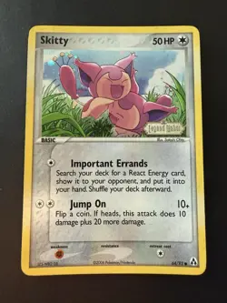 Pokemon TCG Legend Maker Skitty 64/92 Stamped Reverse Holo - Light Play - Image 1
