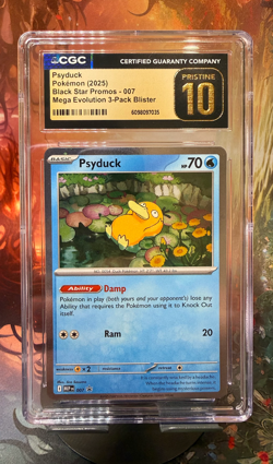 Psyduck Black Star Promo #007 (2025) Mega Evolution 3-Pack Blister CGC 10 P - Image 1