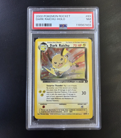 Dark Raichu Holo PSA 7 NM Secret Rare Pokemon (2000) Team Rocket 83/82 - Image 1