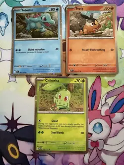 Chikorita 008 Tepig 029 Totodile 041 Cosmos Holo Promos Ascended Heroes Pokemon - Image 1