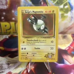 2000 Pokemon Lt. Surge's Magnemite Gym Heroes Set Unlimited 80/132 WOTC - Image 1