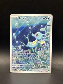 Pokemon Horsea 067/064 Sv: Shrouded Fable Illustration Rare Holo - Image 1
