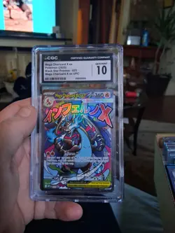 Pokemon TCG Mega Charizard X ex 023 Me: Mega Evolution Promo Holo CGC 10 English - Image 1