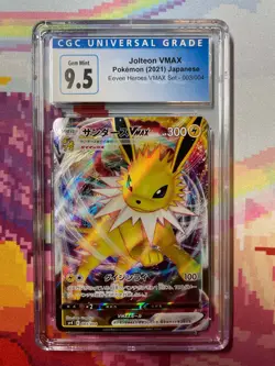2021 Pokemon Japanese SP4 Eevee Heroes Jolteon VMAX 003/004 CGC 9.5 Gem Mint - Image 1