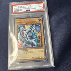 Yugioh PSA 9 Blue-Eyes White Dragon MAMA-EN104 Secret Pharaoh's Rare 1st S#4266 - Image 1