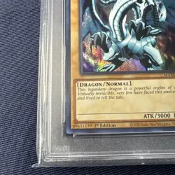 Yugioh PSA 9 Blue-Eyes White Dragon MAMA-EN104 Secret Pharaoh's Rare 1st S#4266 - Image 4