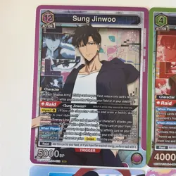 Solo Leveling Union Arena Lot of 8 SR & AP NM 2x Sung Jinwoo Included - Image 2
