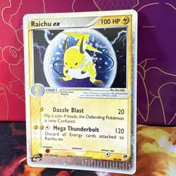 Pokemon TCG Raichu EX Sandstorm Holo Card 98/100 Ultra Rare Lightly Played - Image 2