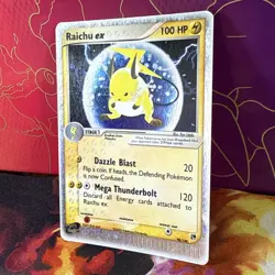 Pokemon TCG Raichu EX Sandstorm Holo Card 98/100 Ultra Rare Lightly Played - Image 3