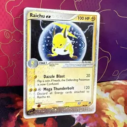 Pokemon TCG Raichu EX Sandstorm Holo Card 98/100 Ultra Rare Lightly Played - Image 5