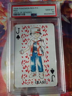 1996 Pokemon Red Jack of Spades Charizard Poker Playing Card PSA 10 Gem Mint - Image 1