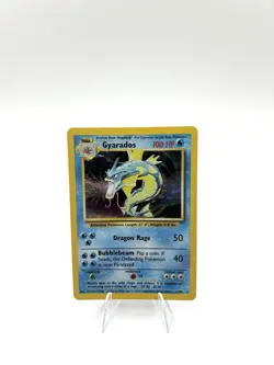 Pokemon Gyarados TCG Unlimited Holo Rare Card 006/102 Base Set - Image 1