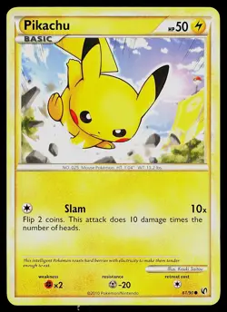 Pokemon Card - Pikachu Undaunted 61/90 Common - Image 1