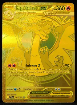 Mega Charizard X ex #130/132 Mega Evolution Mint Pokemon Card - Image 1