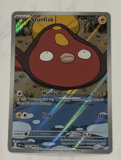 Pokemon TCG Stunfisk White Flare Illustration Rare Card 118/086 - Image 1